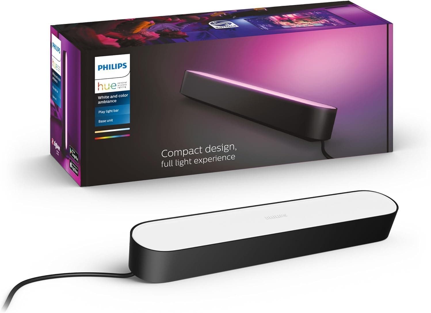 Philips Hue Play, Barra luminosa smart LED, Nero