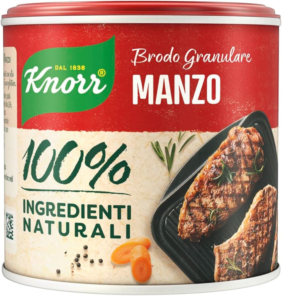 Knorr Brodo Granulare Manzo 100% Ingredienti Naturali, 6x135g