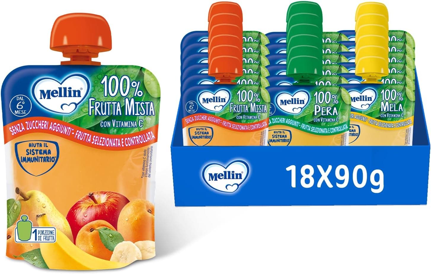 Mellin Merenda Mix Gusti 18x90g: offerta sotto lo storico prezzi