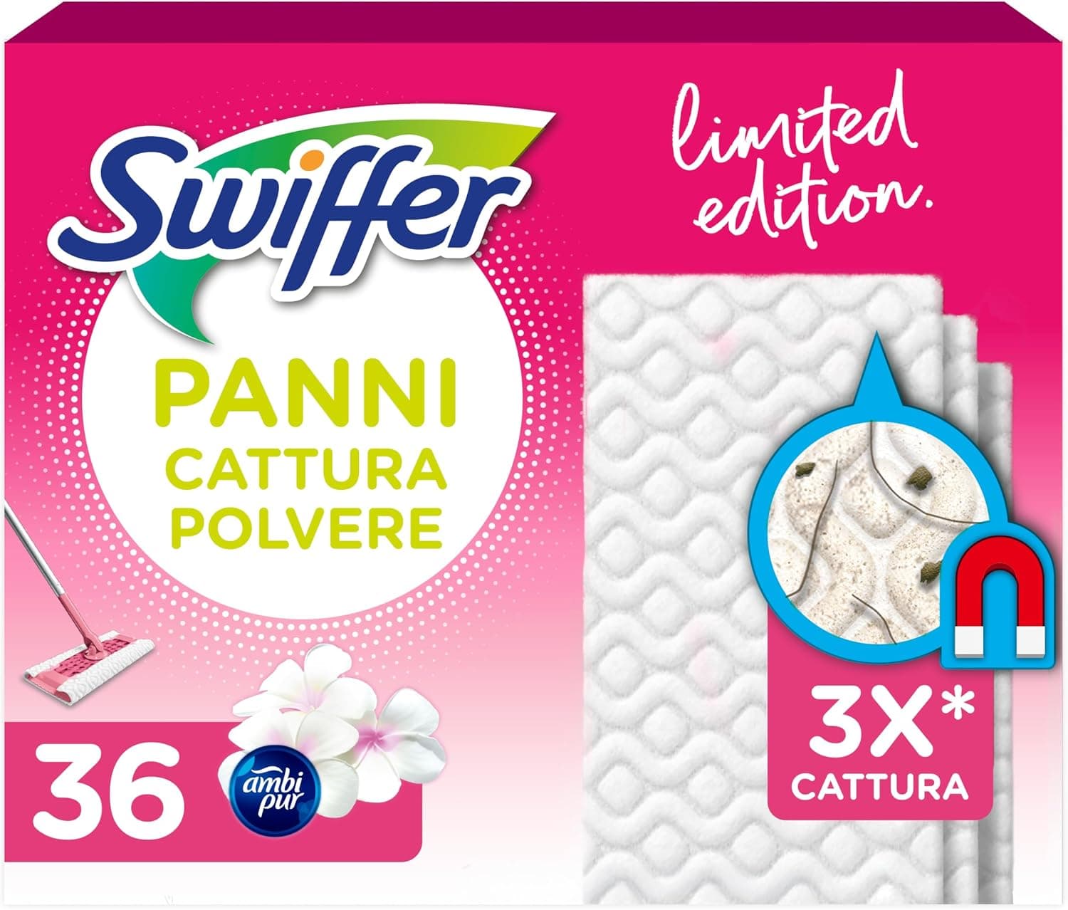 Swiffer Dry Rosa 36 panni: prezzo minimo dell'anno su Amazon