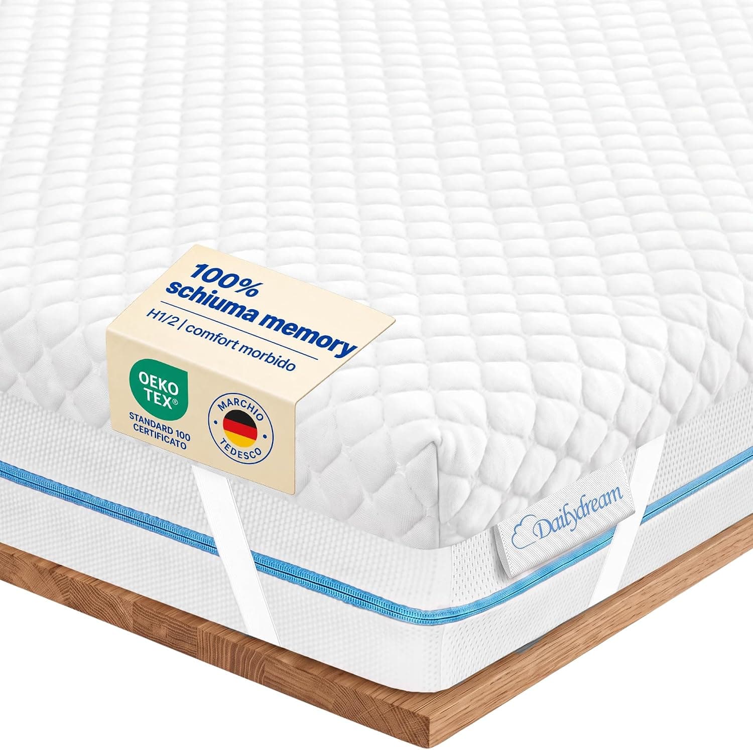 Dailydream Topper 140x200cm in schiuma memory foam, 3,5 cm