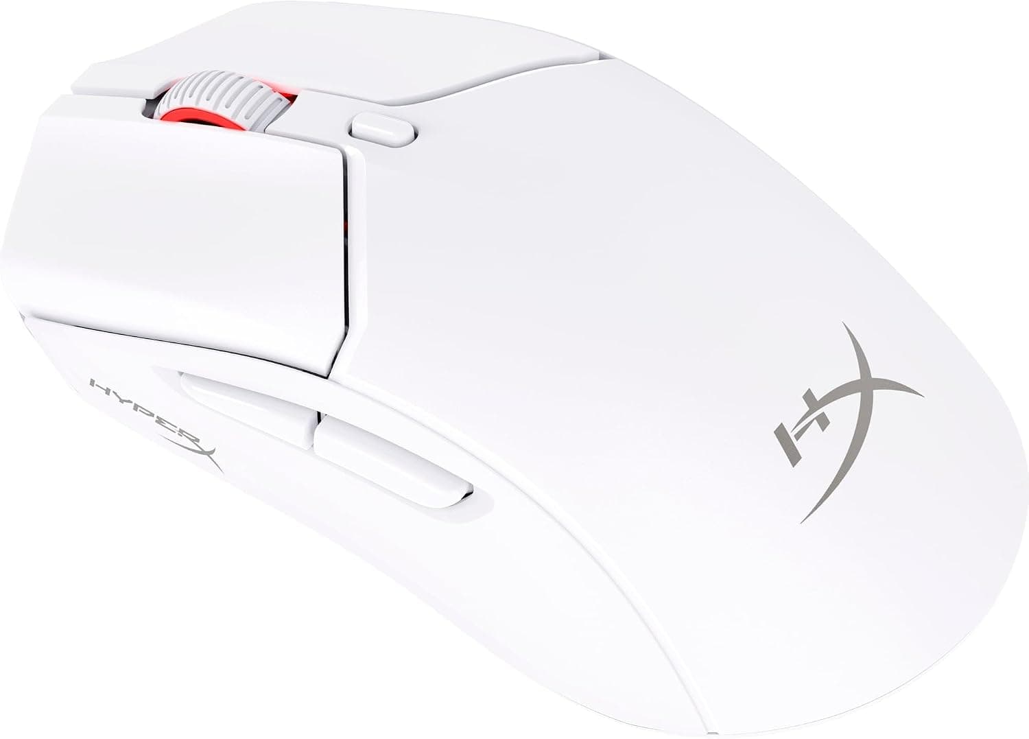HyperX Pulsefire Haste,Mouse Gaming Senza Filo, Connettività a 2,4GHz e Bluetooth,Illuminazione RGB,6 Tasti Programmabili,26000 DPI,Resistenza fino a 100Milioni di Clic, Batteria fino a 100Ore, Bianco