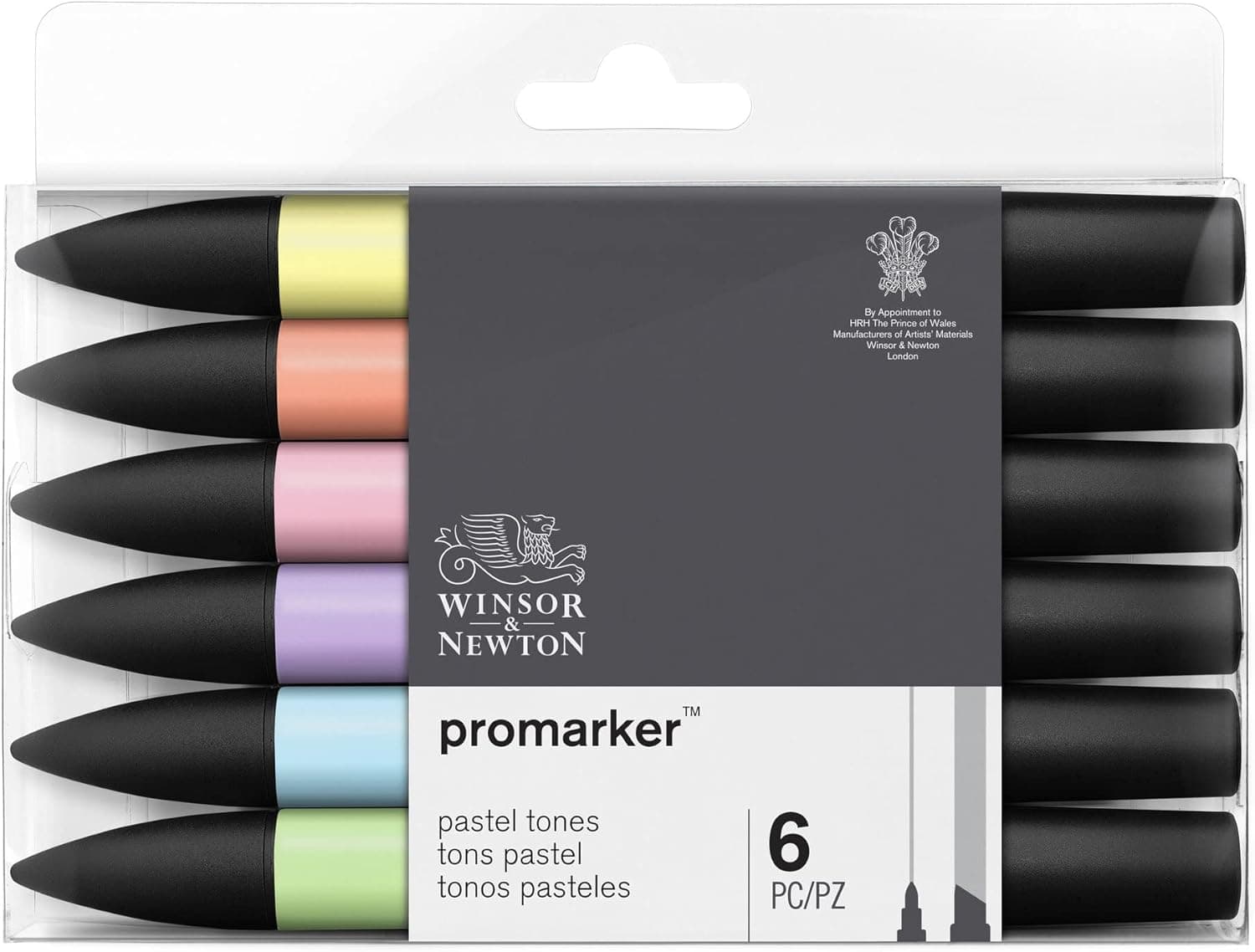 Winsor & Newton ProMarker - 6 Pennarelli Toni Pastello
