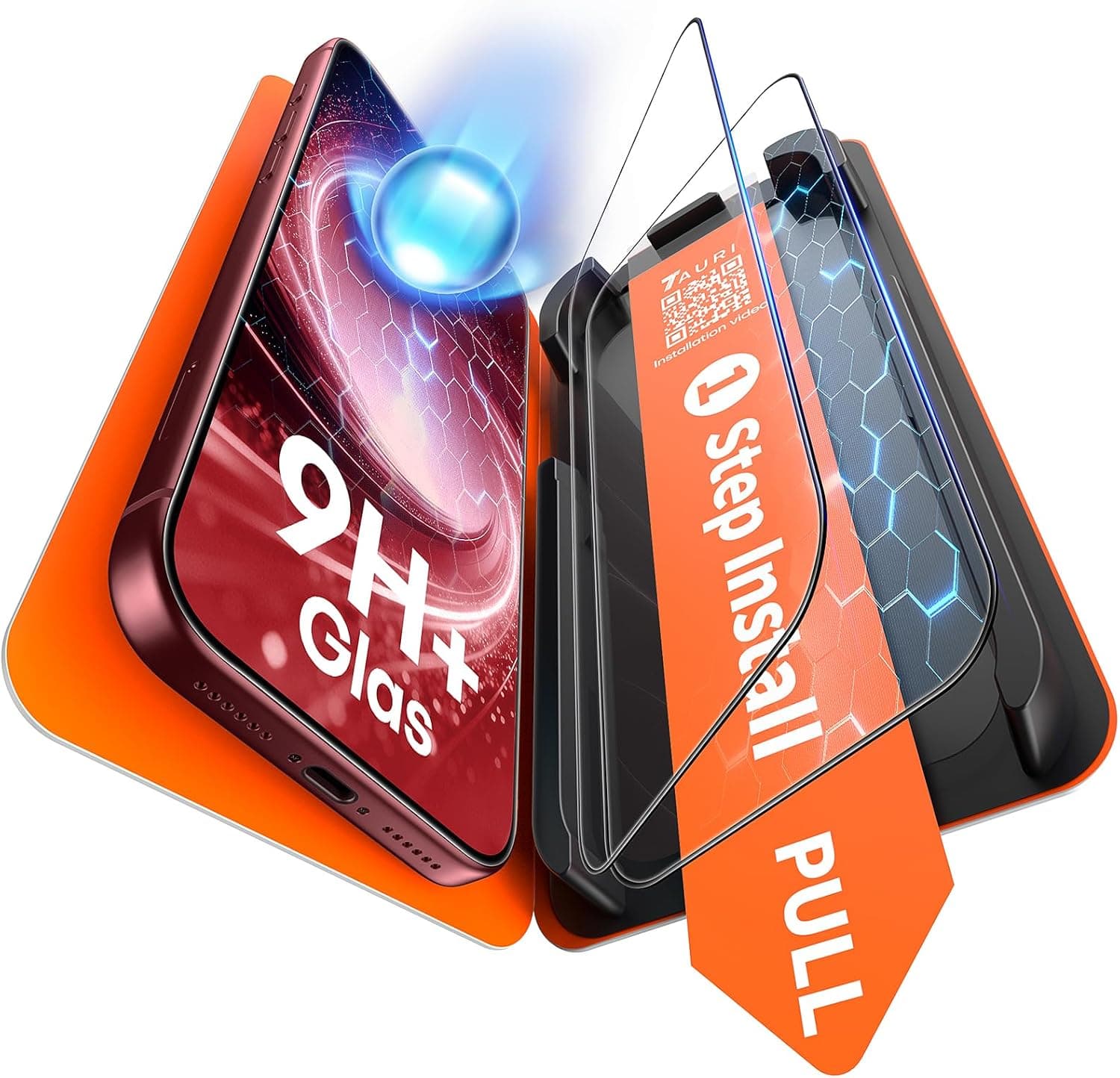 TAURI 2 Pezzi Pellicola Vetro Temperato per iPhone 18 Pro